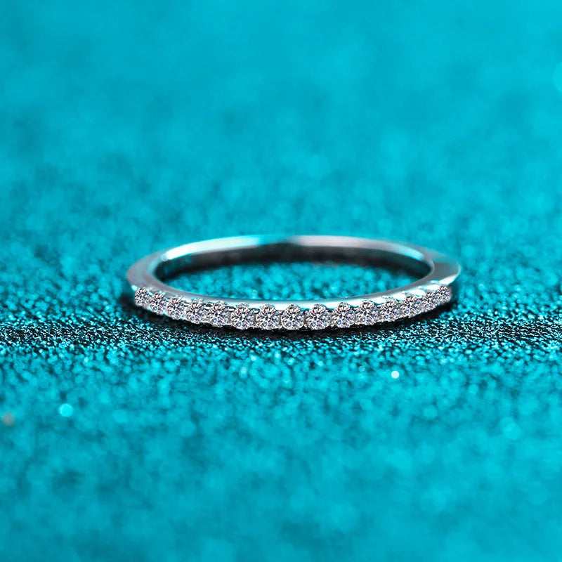Stone-Set Slim Band Ring