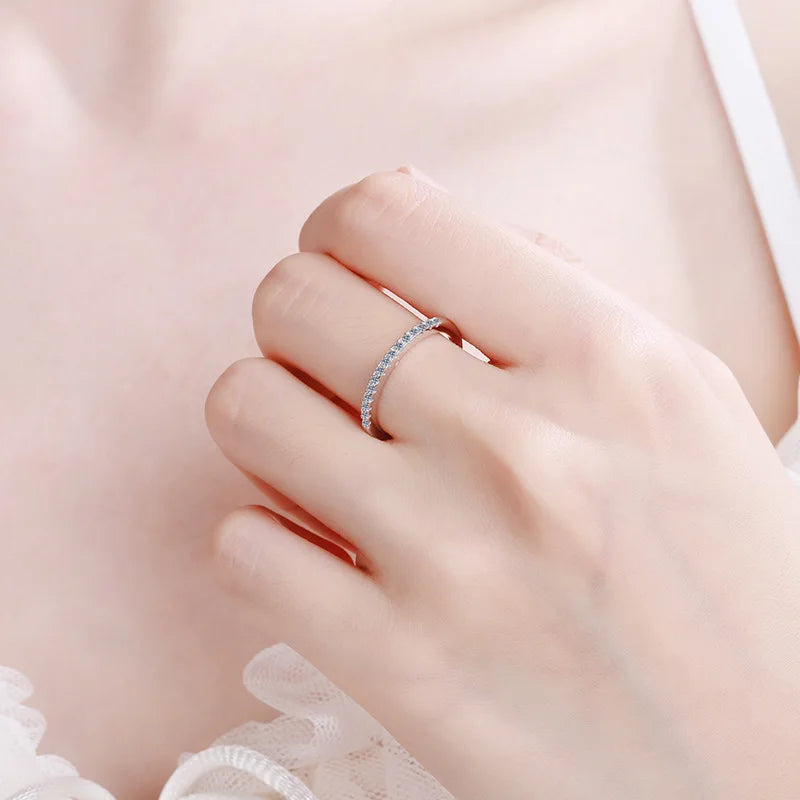 Stone-Set Slim Band Ring