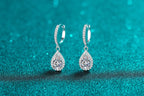 Teardrop Halo Drop Earrings