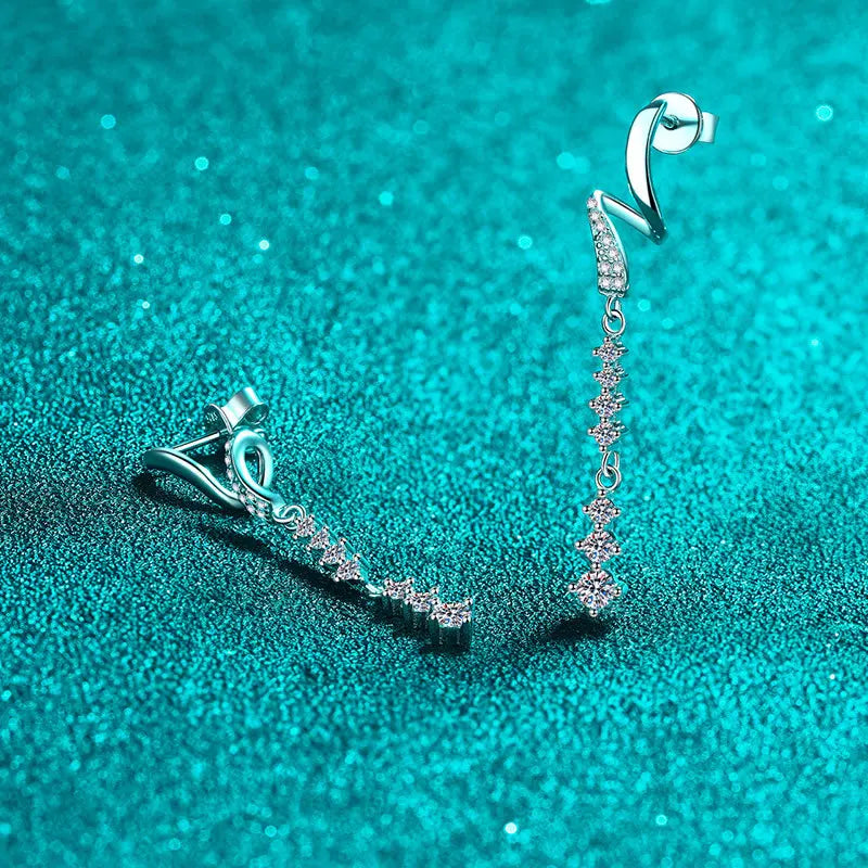 Curved Linear Drop Earrings