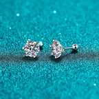 Round Solitaire Stud Earrings