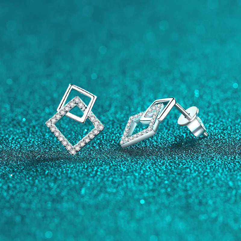 Interlocking Square Earrings