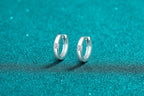 Square-Accent Hoop Earrings