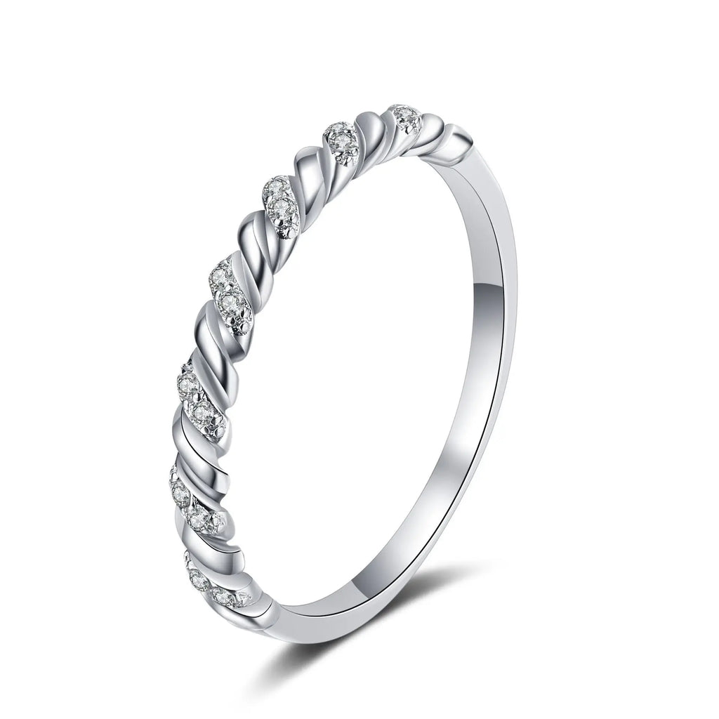 Twisted Accent Band Ring