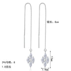 Marquise Cluster Threader Earrings