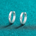 Square-Accent Hoop Earrings