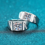 Wide-Band Square-Frame Solitaire Ring