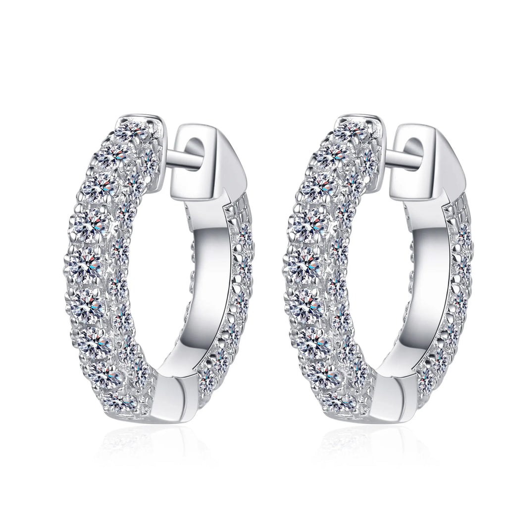 Pave Hoop Earrings