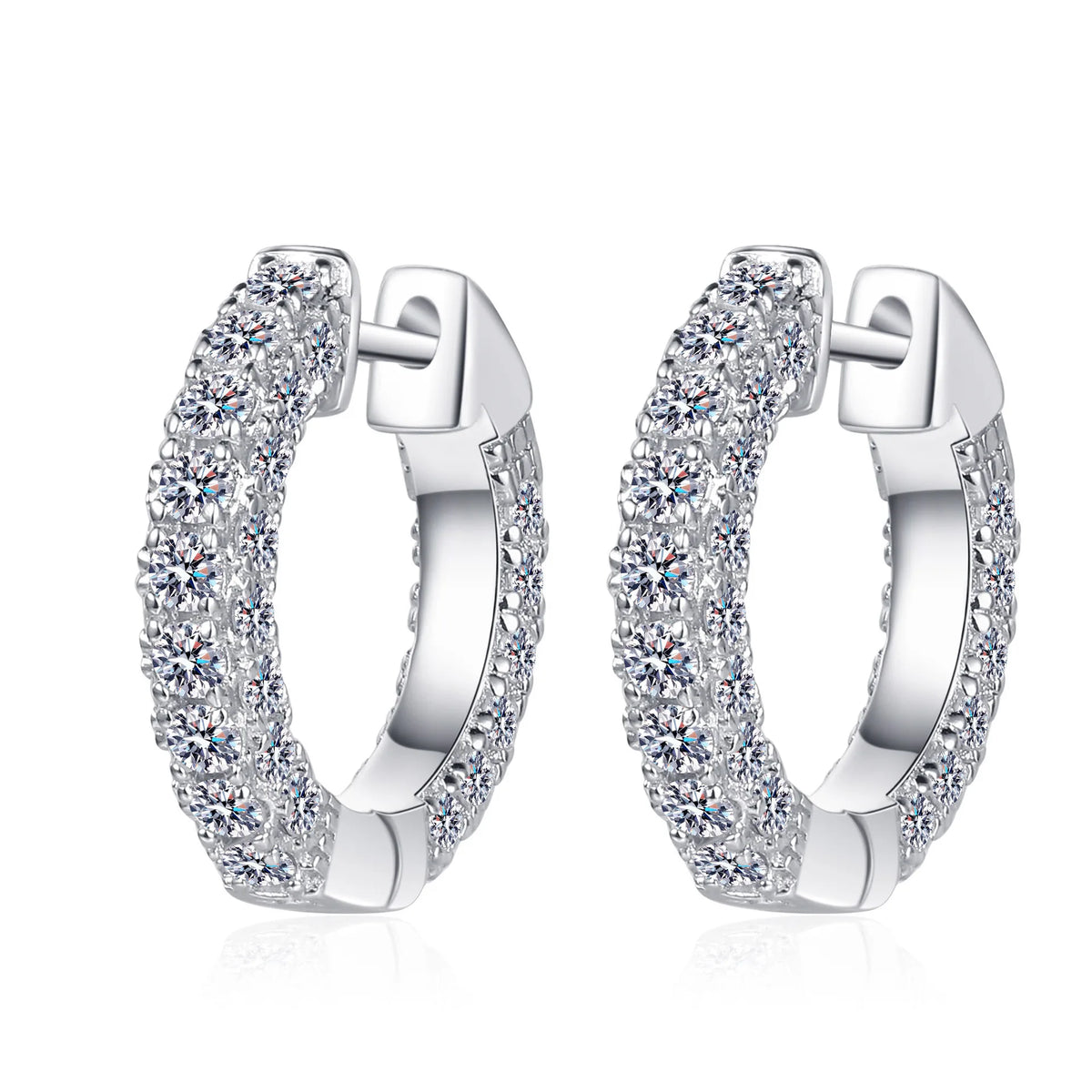 Pave Hoop Earrings