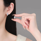 Marquise Halo Hoop Earrings