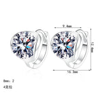 Round Solitaire Hoop Earrings