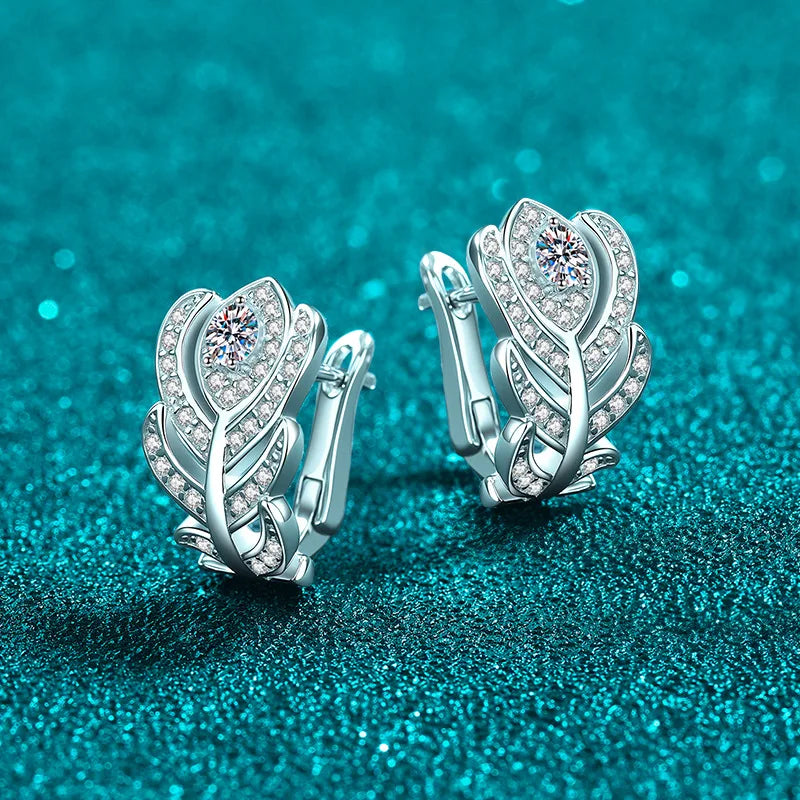 Feather Hoop Earrings