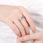 Leaf Detail Solitaire Ring