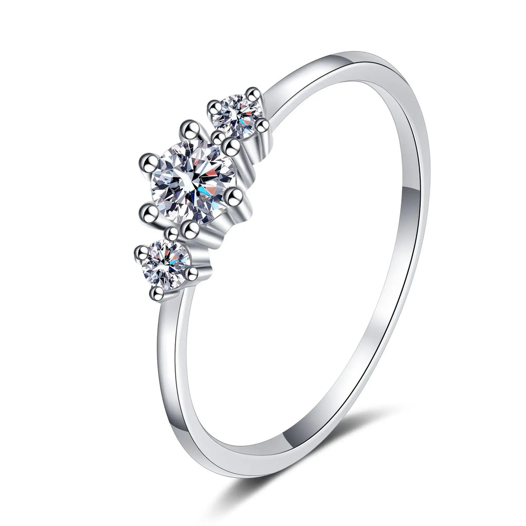 Three-Stone Slim Band Ring