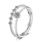 Dainty Floral Zircon Stacking Ring Set