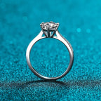 Tapered Pave Solitaire Ring