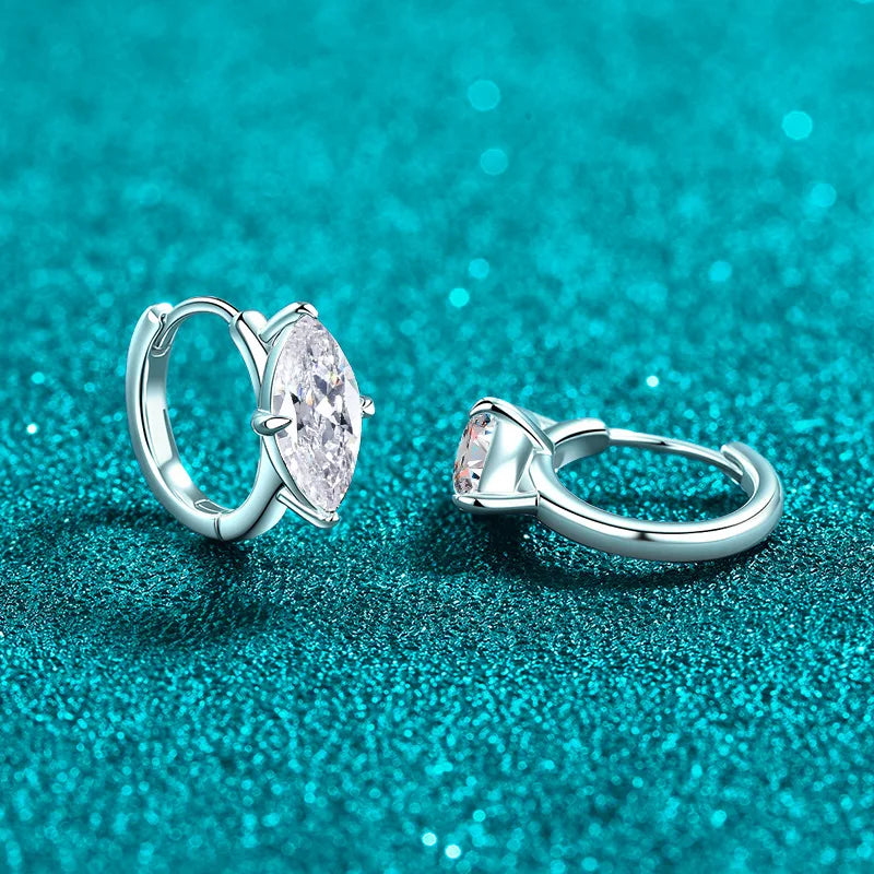 Marquise Hoop Earrings