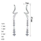 Curved Linear Drop Earrings