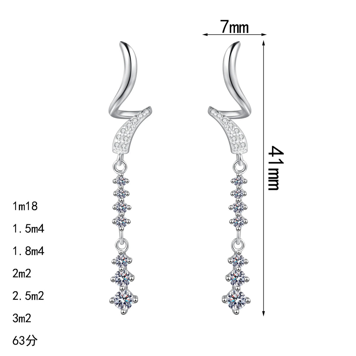 Curved Linear Drop Earrings