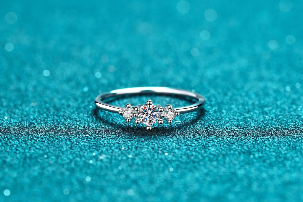 Three-Stone Slim Band Ring
