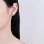 Round Solitaire Stud Earrings