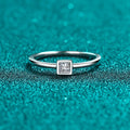 Square-Frame Solitaire Ring