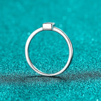 Square-Frame Solitaire Ring