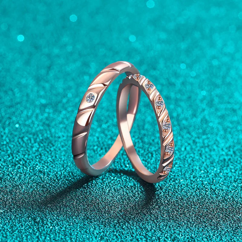Diagonal Groove Accent Ring