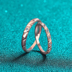 Diagonal Groove Accent Ring