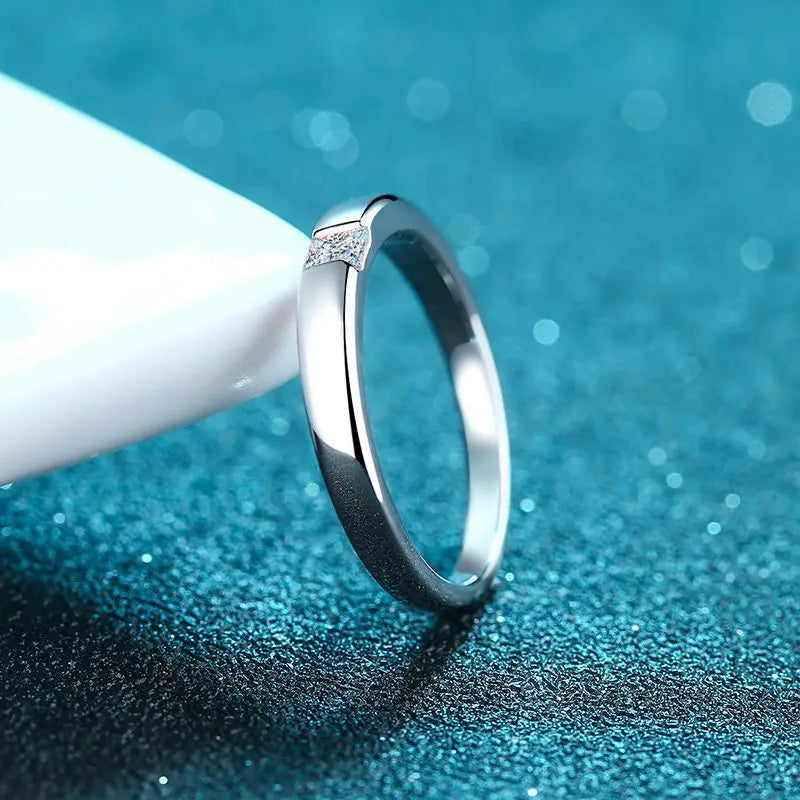 Square Stone Band Ring