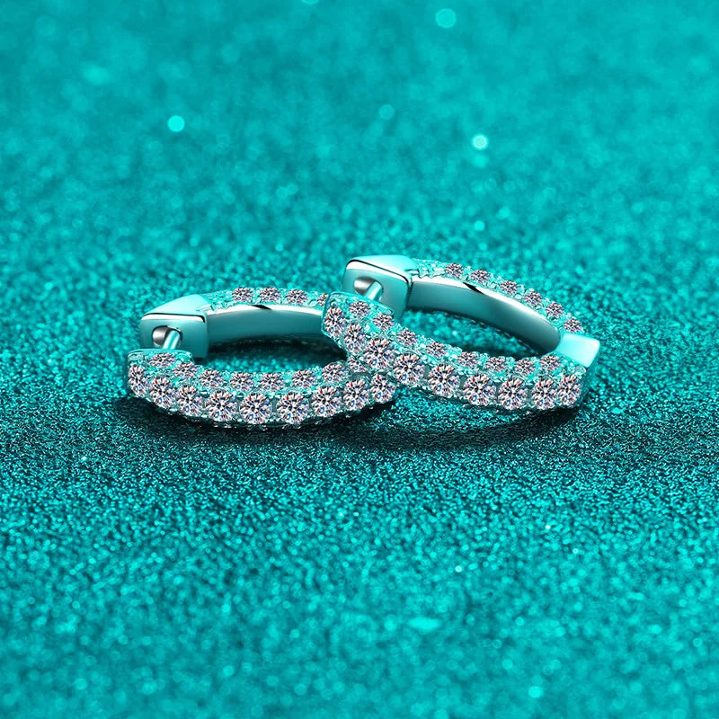 Pave Hoop Earrings