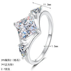 Kite-Set Three-Stone Ring