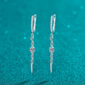 Linear Dangle Hoop Earrings