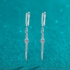 Linear Dangle Hoop Earrings