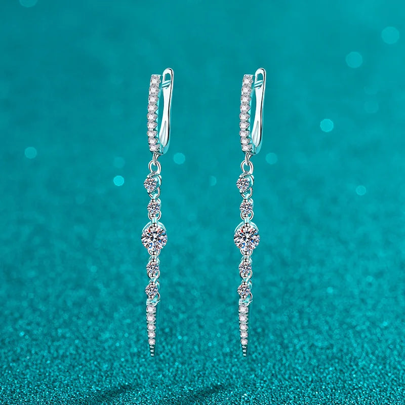 Linear Dangle Hoop Earrings