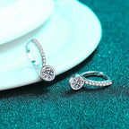 Round Drop Hoop Earrings