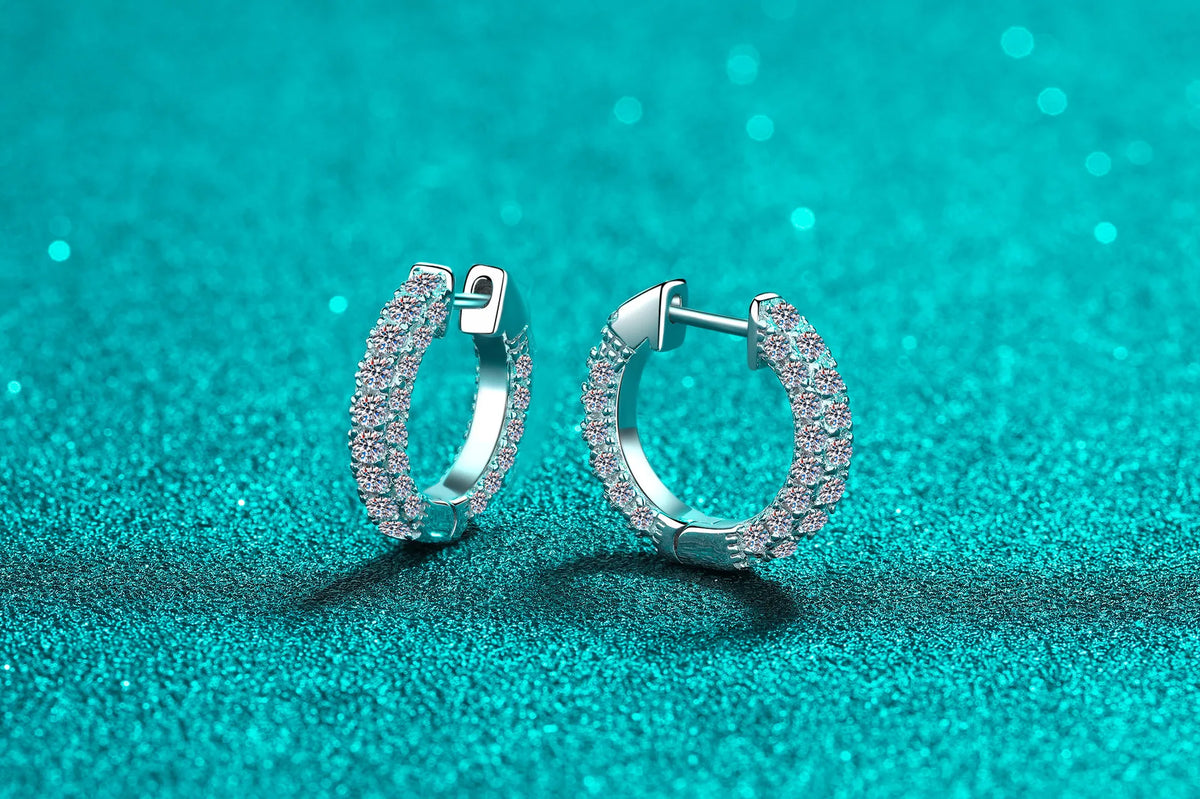 Pave Hoop Earrings