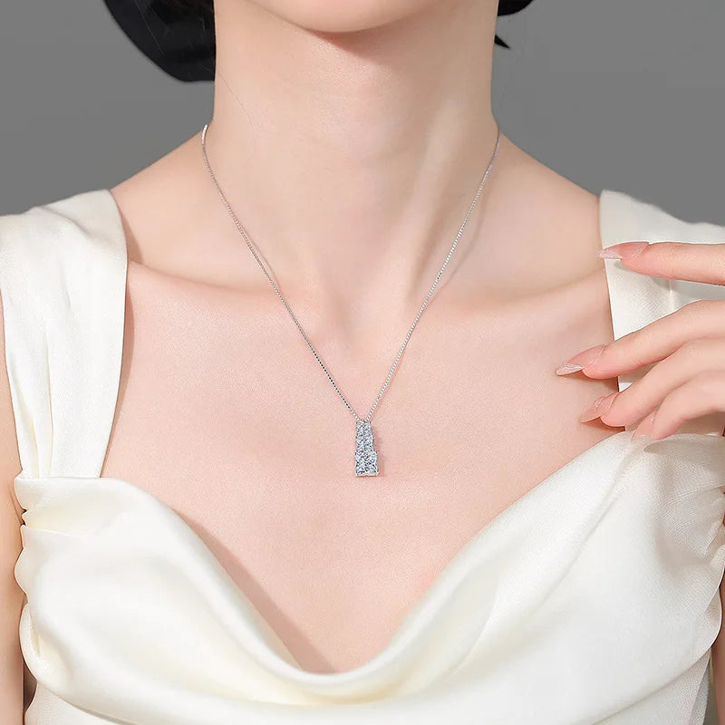 Graduated Square Drop Pendant