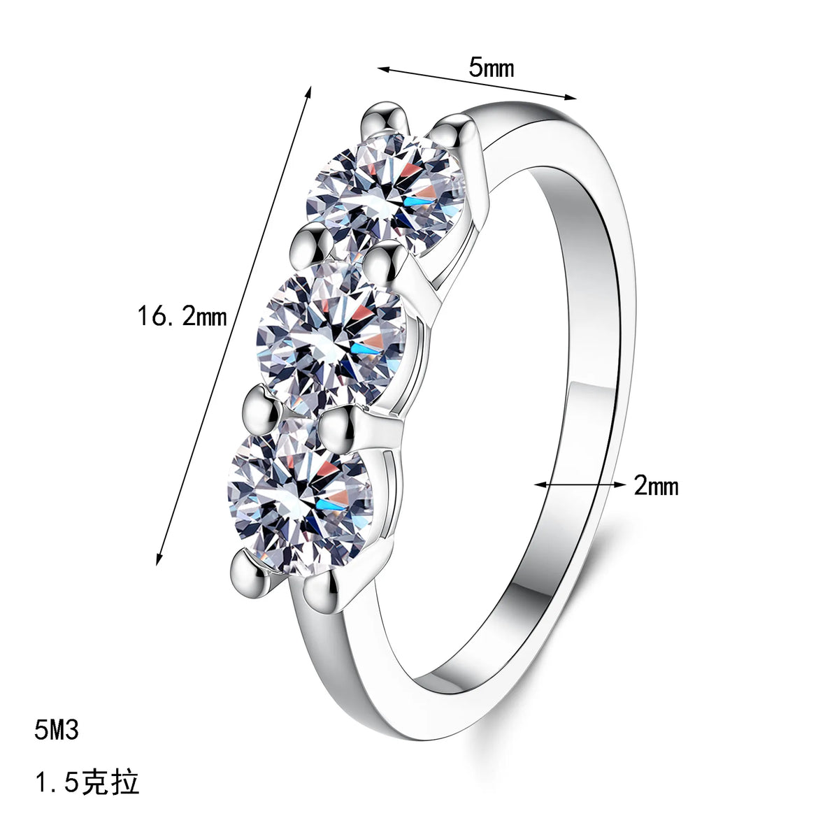 Three-Stone Band Ring