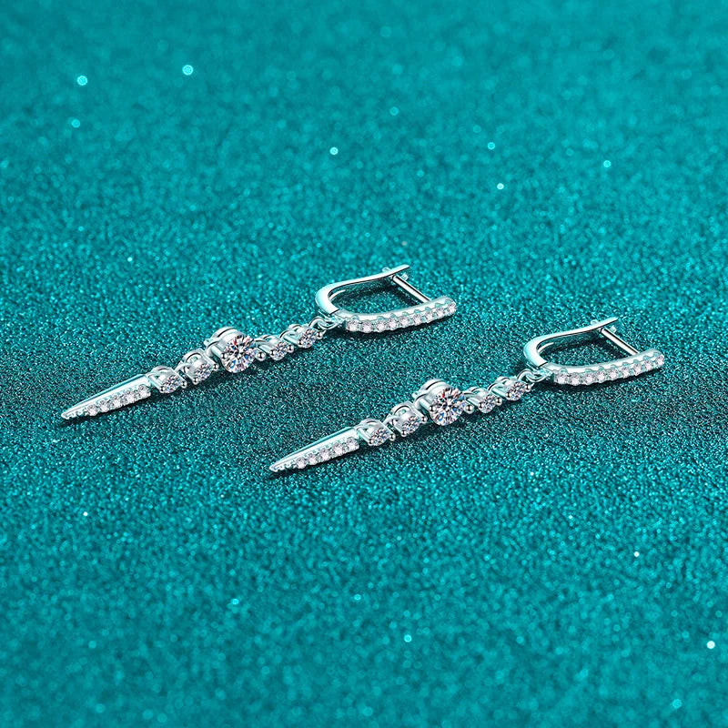 Linear Dangle Hoop Earrings