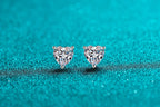 Heart Solitaire Stud Earrings