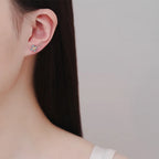 Four-Point Star Halo Stud Earrings