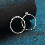 Dainty Floral Zircon Stacking Ring Set