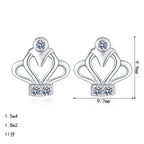 Openwork Crown Stud Earrings