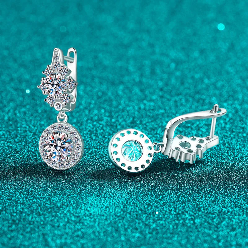 Floral Halo Drop Earrings