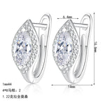 Marquise Halo Hoop Earrings