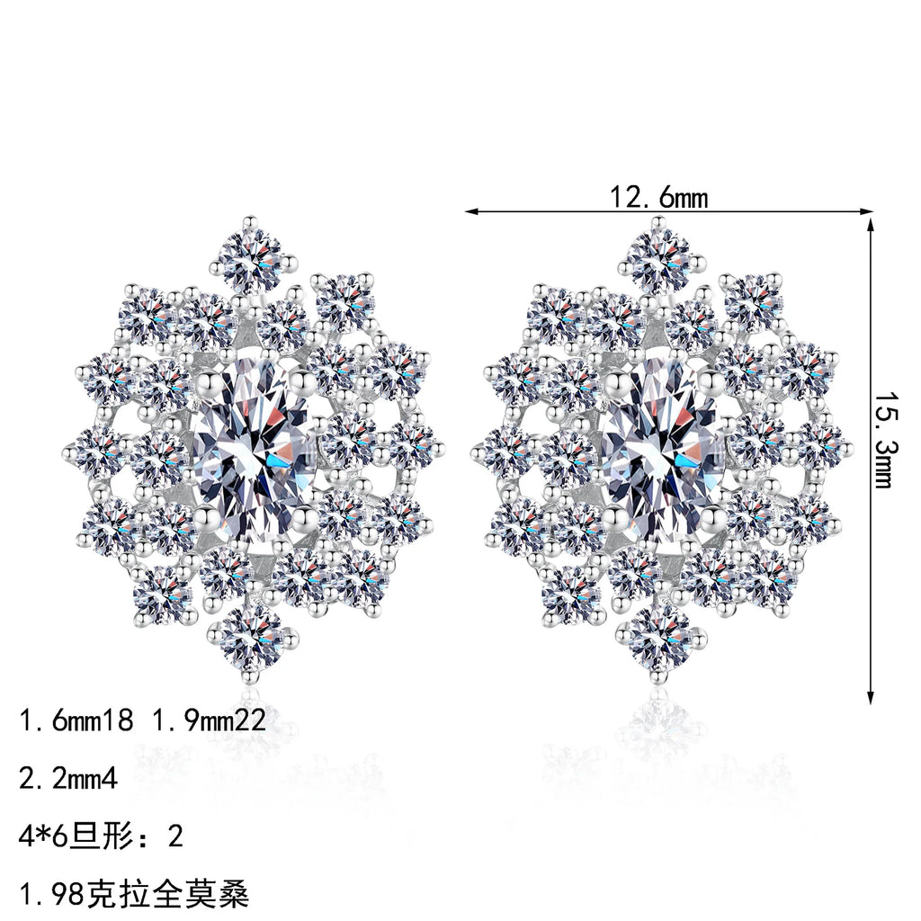 Floral Cluster Stud Earrings