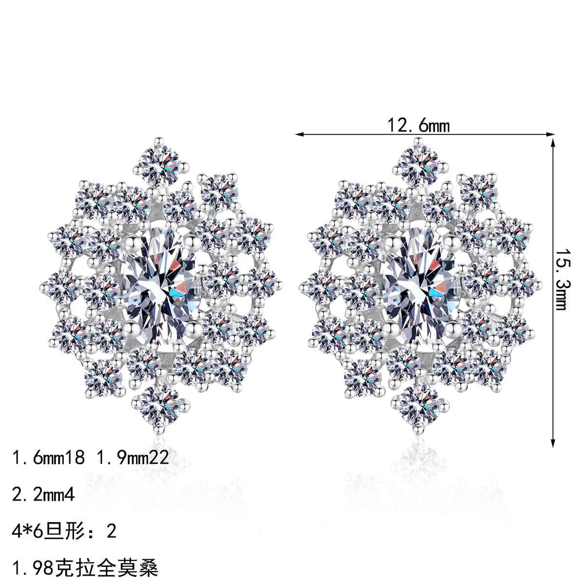 Floral Cluster Stud Earrings