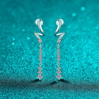 Curved Linear Drop Earrings
