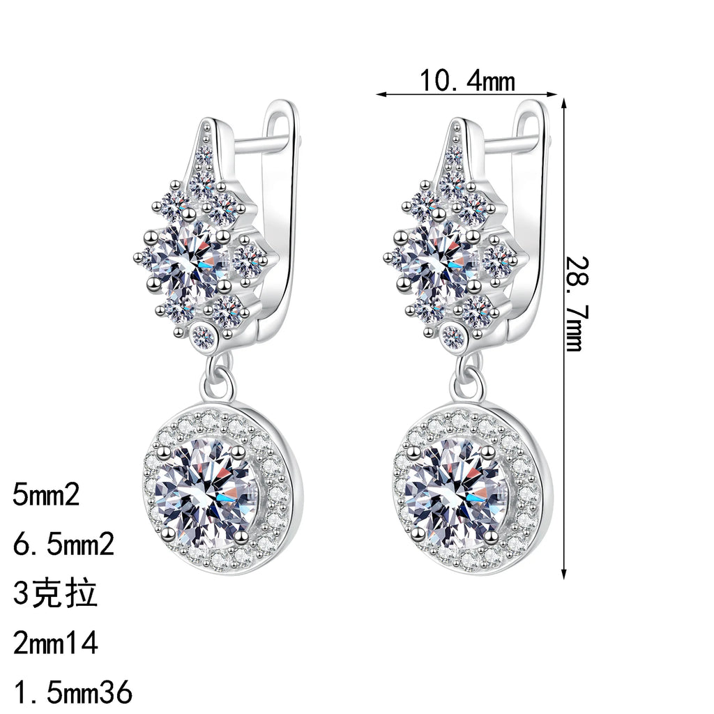 Floral Halo Drop Earrings
